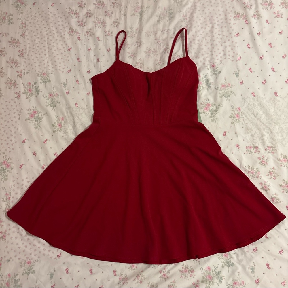 City Triangles Juniors’ Red Dress With Built In Cups Size 11